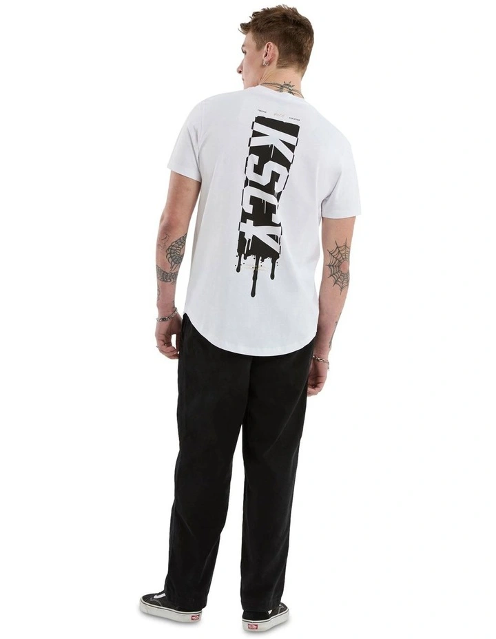 Dream Dual Curved Tee in Optical White image 6