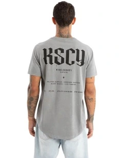 Surplus Dual Curved Tee in Grey