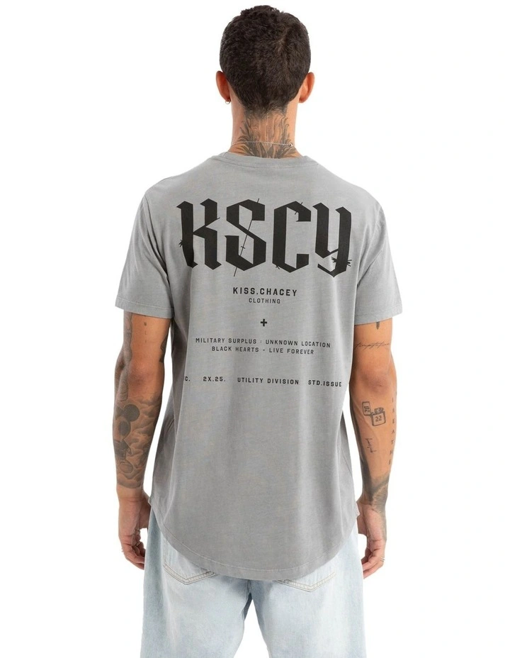 Surplus Dual Curved Tee in Grey image 1