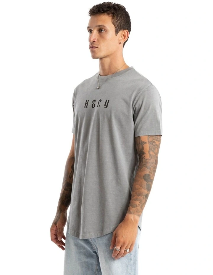 Surplus Dual Curved Tee in Grey image 3