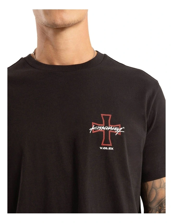 Confession Dual Curved Tee in Jet Black image 4
