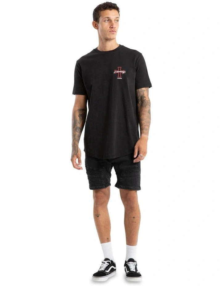 Confession Dual Curved Tee in Jet Black image 5