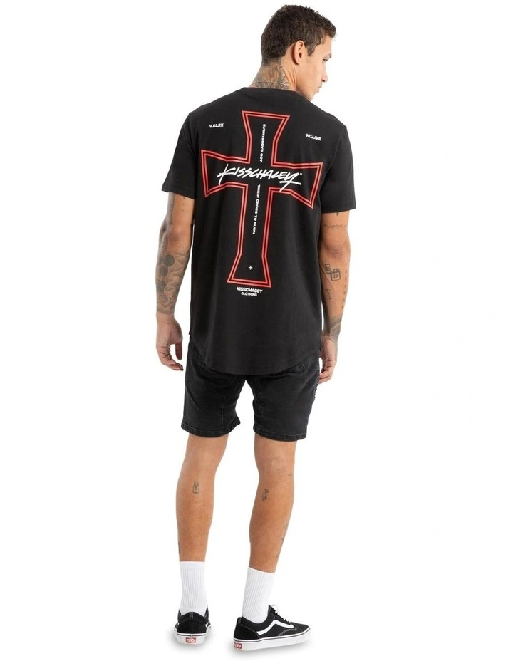 Confession Dual Curved Tee in Jet Black image 6