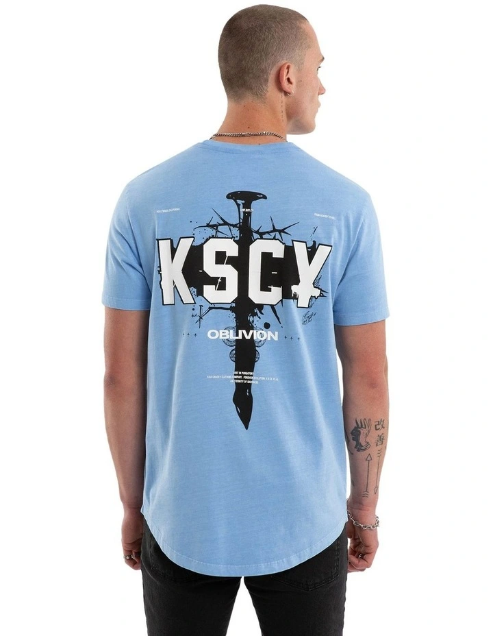 Imperial Dual Curved Tee in Pigment Vista Blue image 1