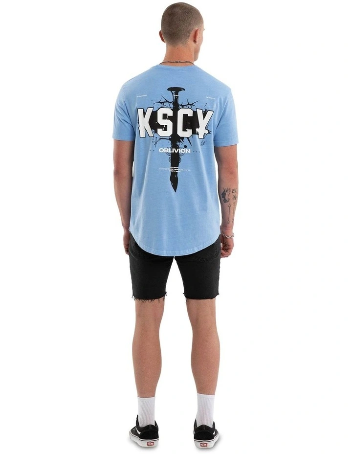 Imperial Dual Curved Tee in Pigment Vista Blue image 5