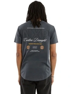 General Dual Curved Tee in Grey