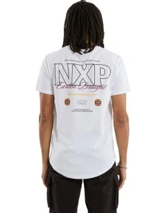 General Dual Curved Tee in White