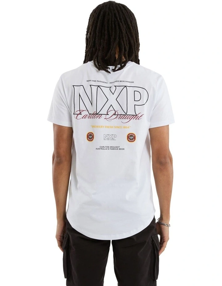 General Dual Curved Tee in White image 1