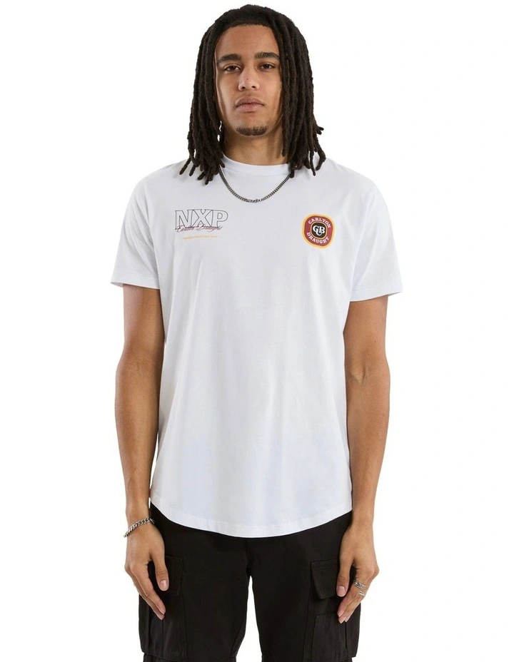 General Dual Curved Tee in White image 2