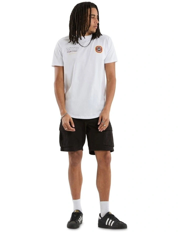General Dual Curved Tee in White image 6