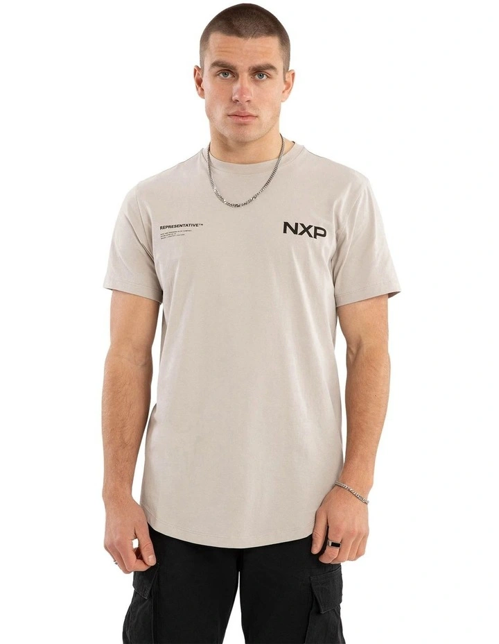 Crime Dual Curved Tee in Grey image 1