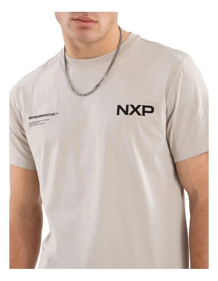 Crime Dual Curved Tee in Grey image 3