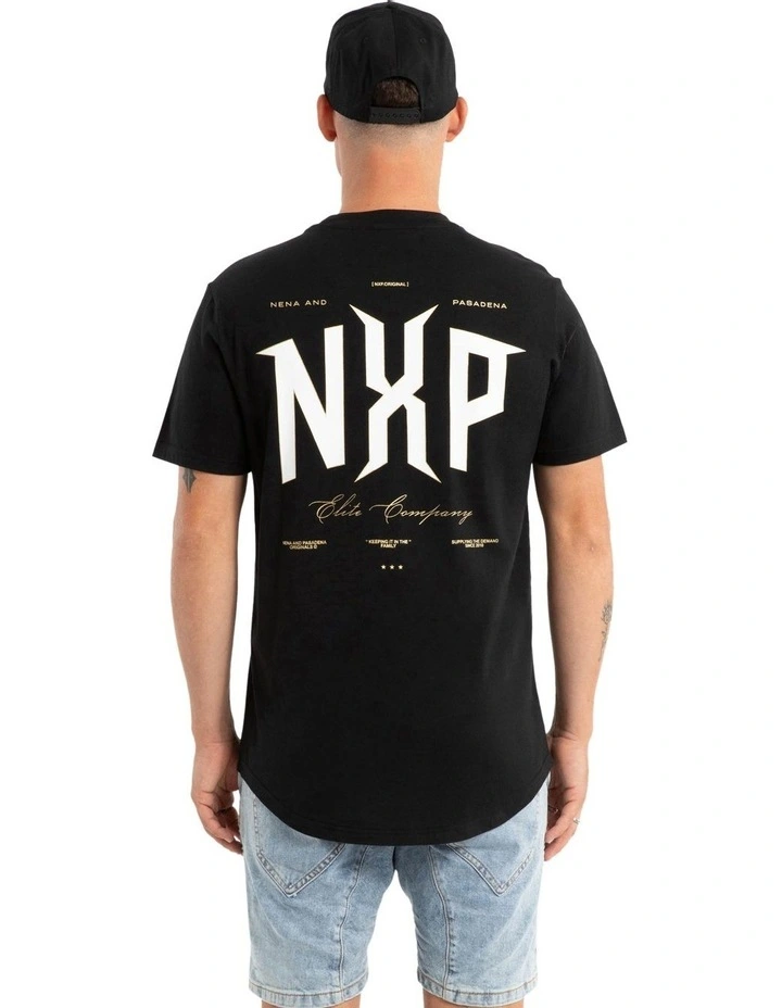 Dominate Dual Curved Tee in Jet Black image 1