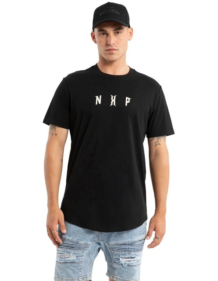 Dominate Dual Curved Tee in Jet Black image 2