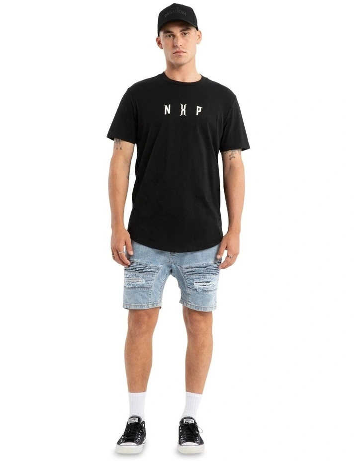 Dominate Dual Curved Tee in Jet Black image 3