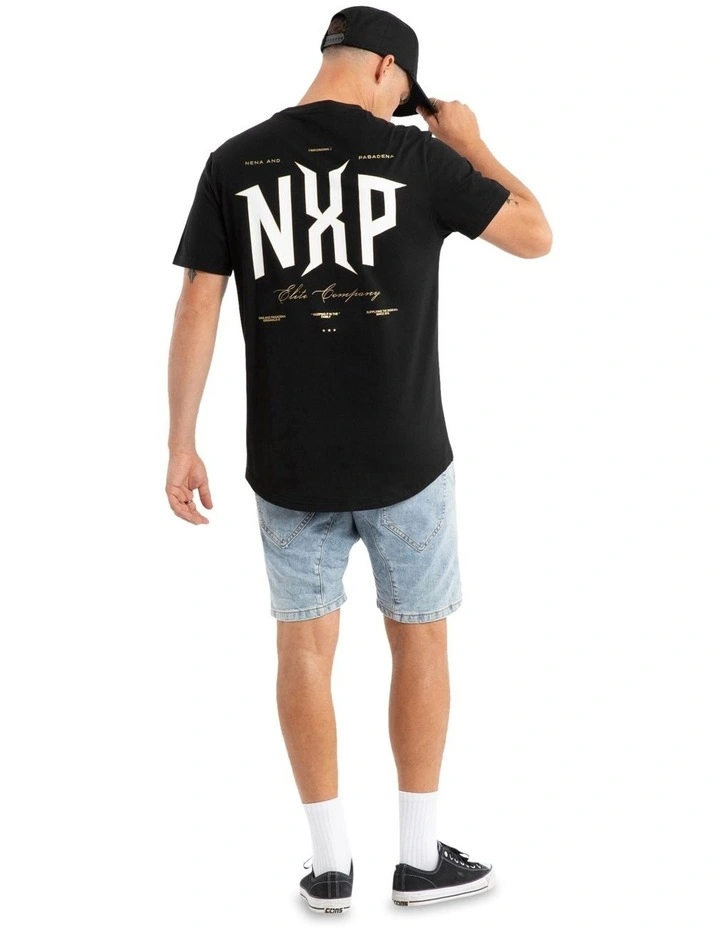 Dominate Dual Curved Tee in Jet Black image 4