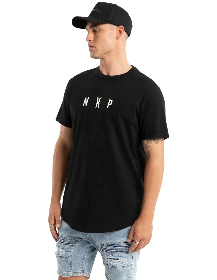 Dominate Dual Curved Tee in Jet Black image 6