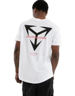 Finest Dual Curved Tee in White