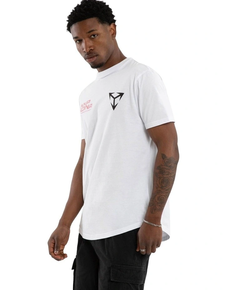 Finest Dual Curved Tee in White image 3