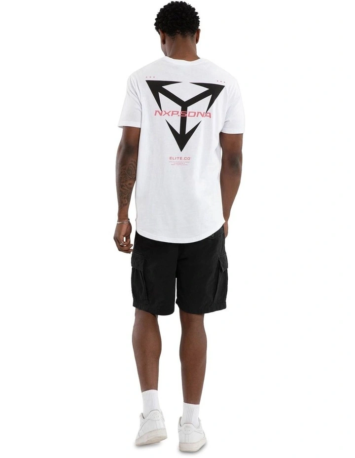 Finest Dual Curved Tee in White image 4