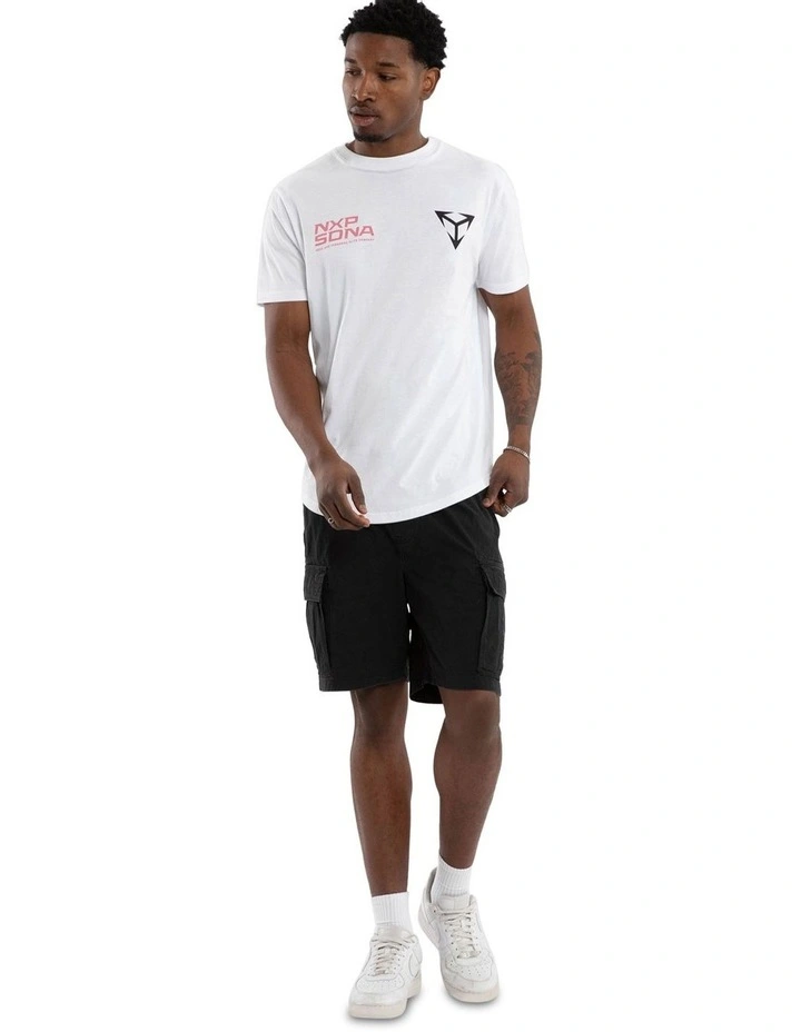 Finest Dual Curved Tee in White image 5