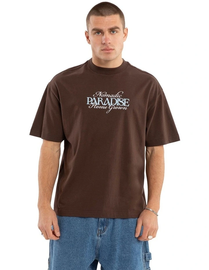 Home Grown Street Tee in Chocolate Brown image 1
