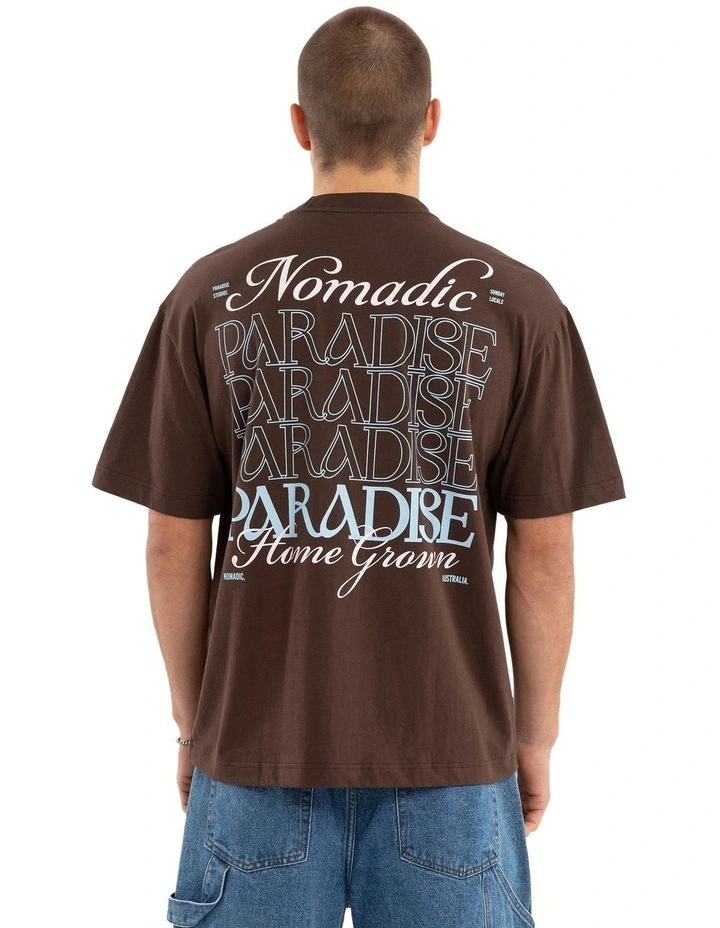 Home Grown Street Tee in Chocolate Brown image 2