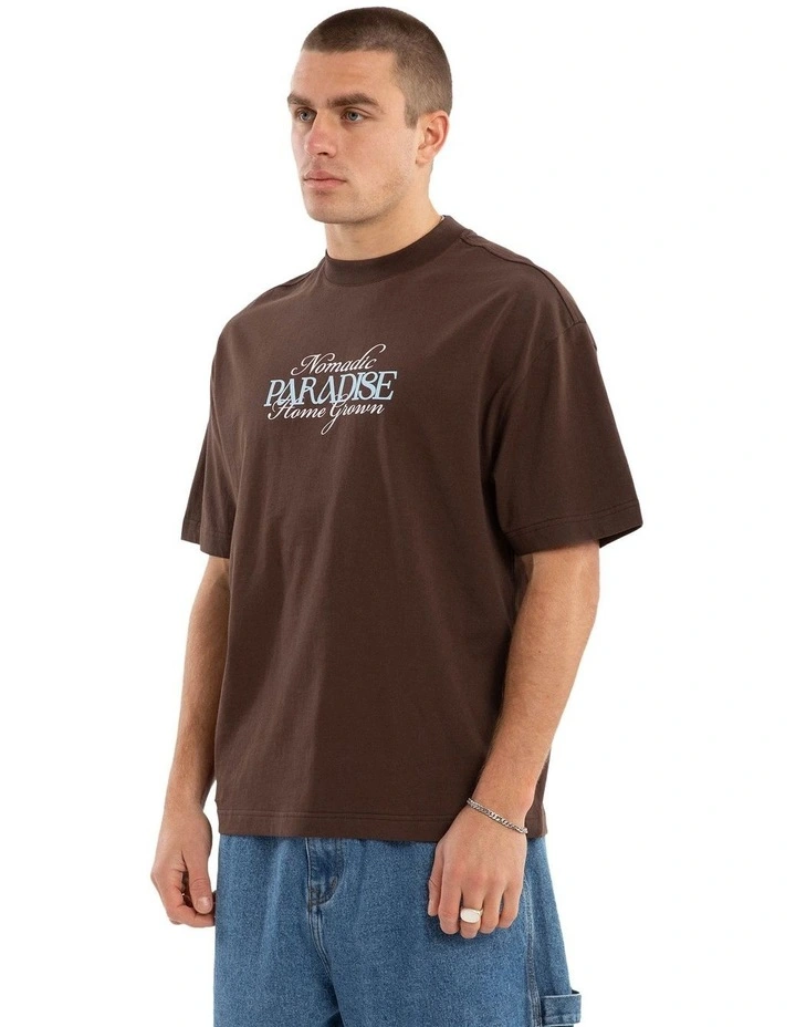 Home Grown Street Tee in Chocolate Brown image 4