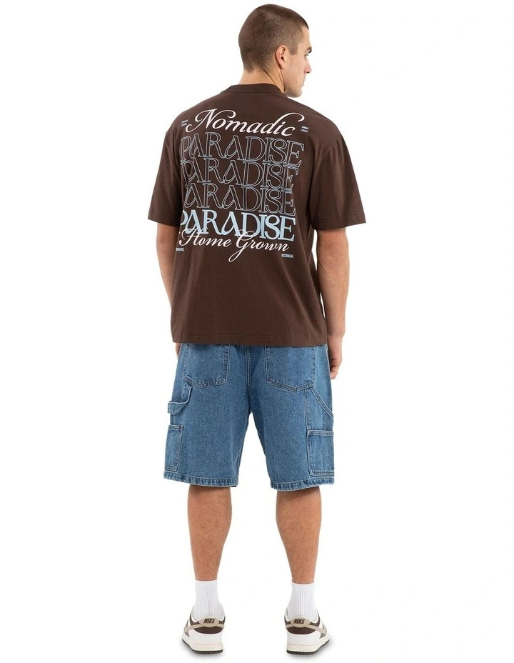 Home Grown Street Tee in Chocolate Brown image 5