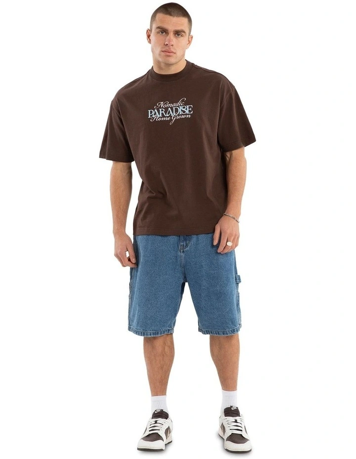 Home Grown Street Tee in Chocolate Brown image 6