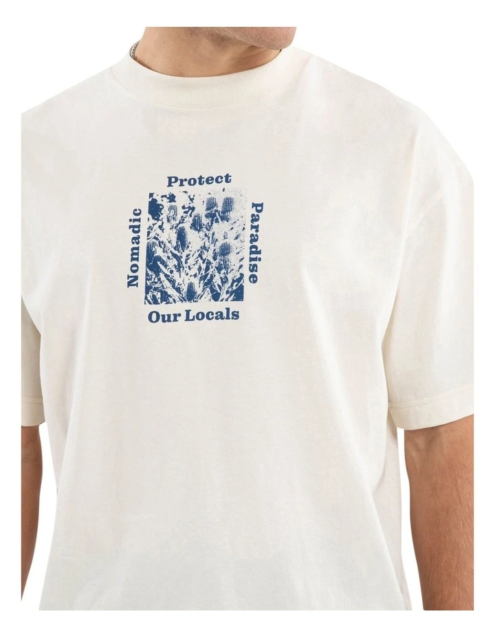 Bottlebrush Street Tee in Beige image 4