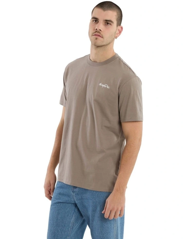 Big Sur Relaxed Tee in Brown image 3