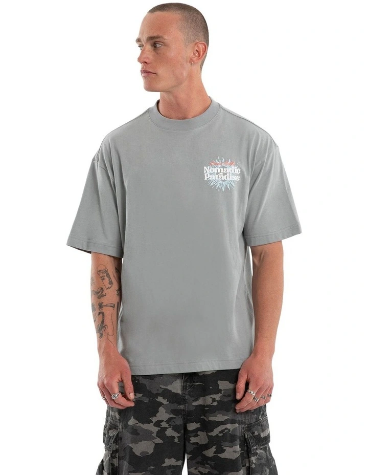 Weatherman Street Tee in Neutral Grey image 2