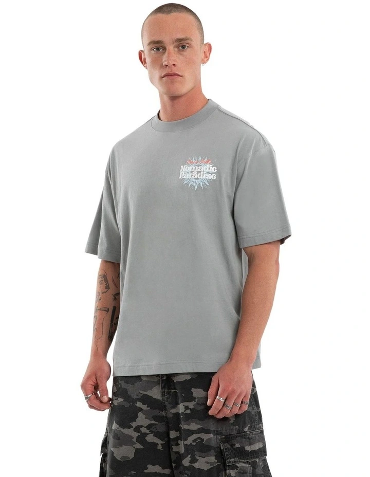 Weatherman Street Tee in Neutral Grey image 3