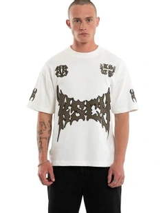 Hustler Loopback Street Tee in White