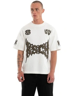 Hustler Loopback Street Tee in White