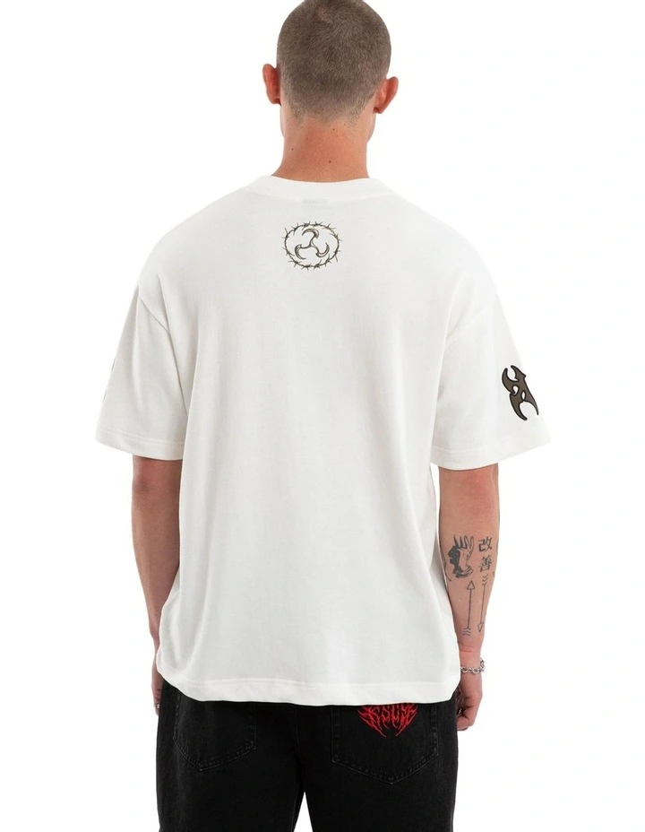 Hustler Loopback Street Tee in White image 2