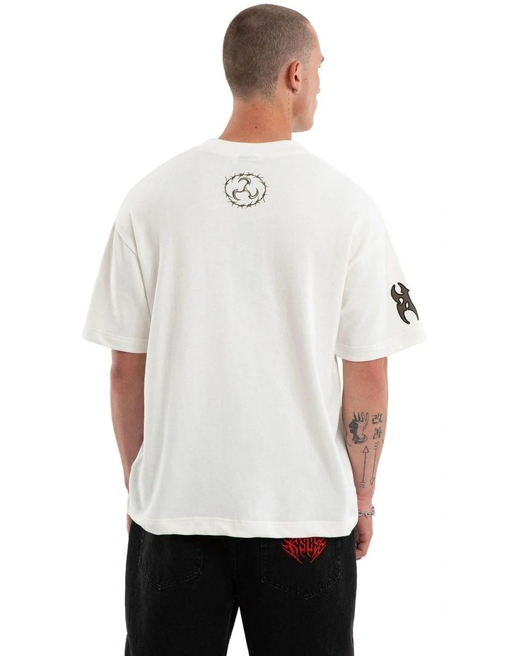 Hustler Loopback Street Tee in White image 2