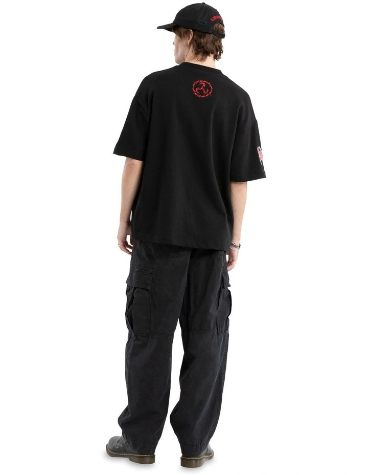 Hustler Loopback Street Tee in Black image 5