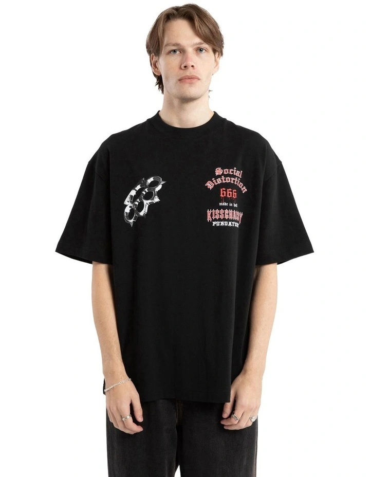 Distortion Street Tee in Black image 2