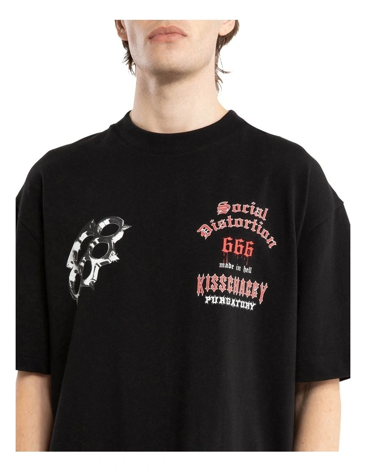 Distortion Street Tee in Black image 4