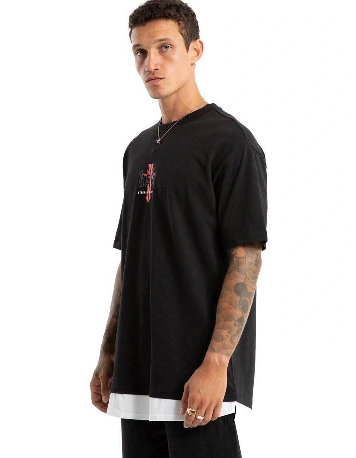 Eternal Box Layer Tee in Black image 3