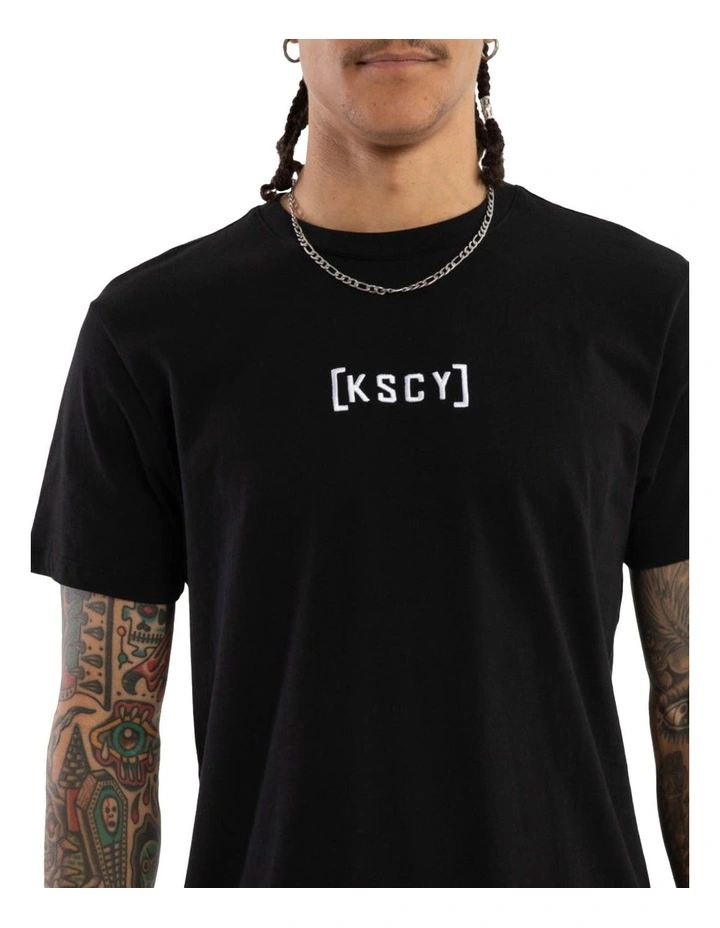 Pronto Dual Curved Tee in Black image 4