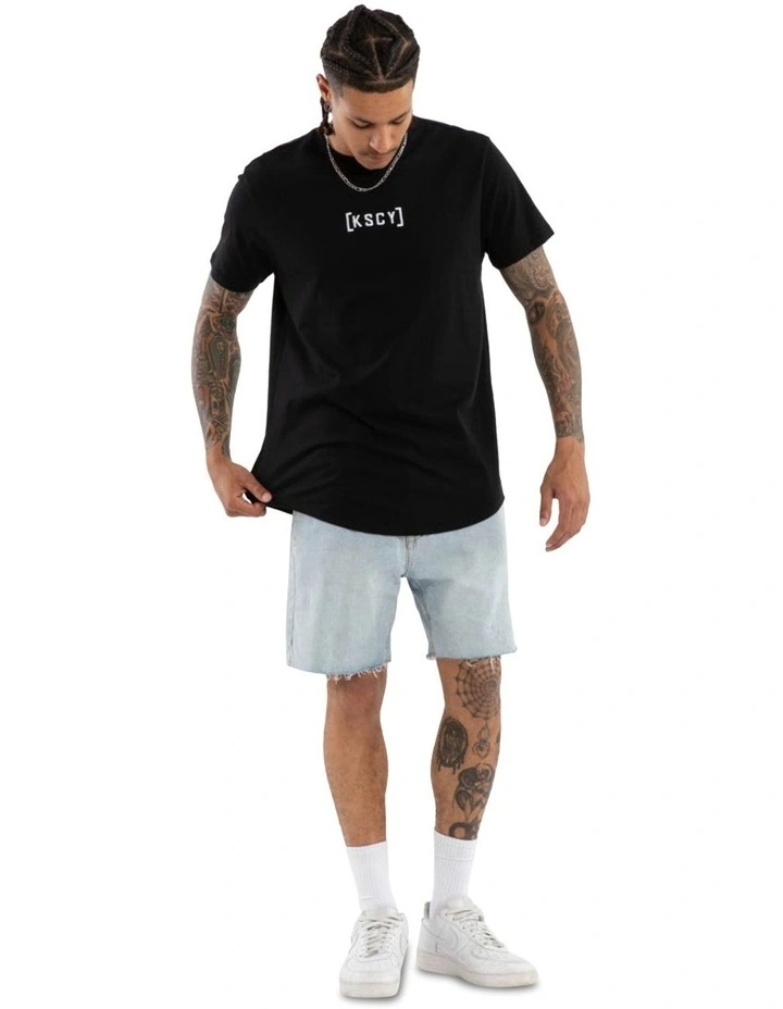 Pronto Dual Curved Tee in Black image 6