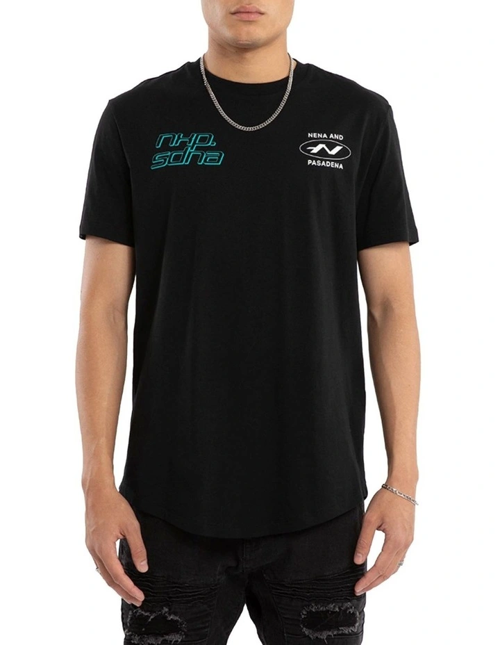 Independent Dual Curved Tee in Black image 2