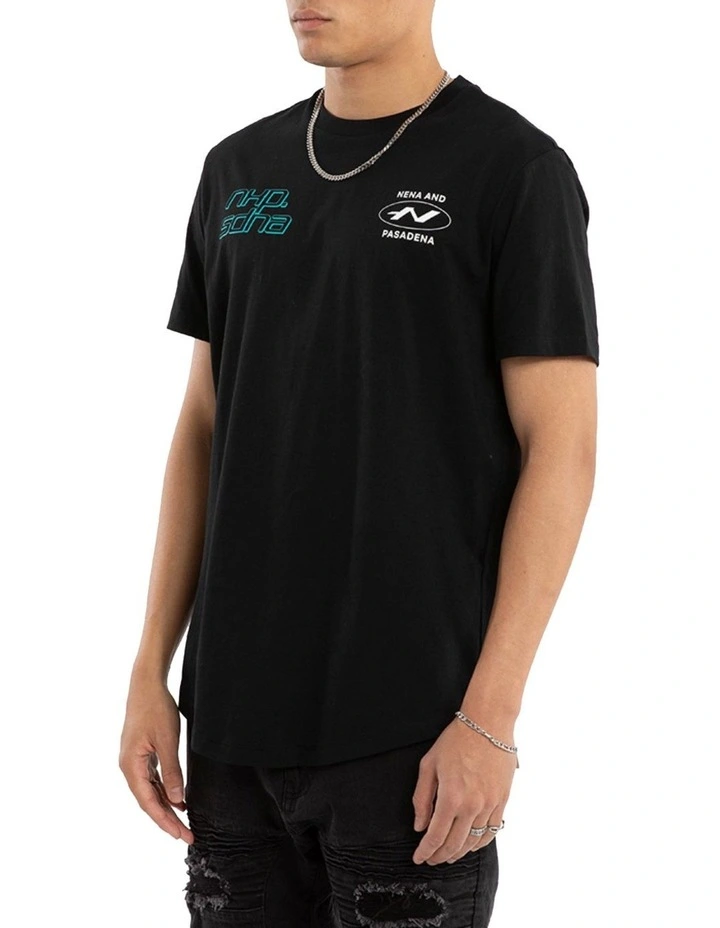 Independent Dual Curved Tee in Black image 3