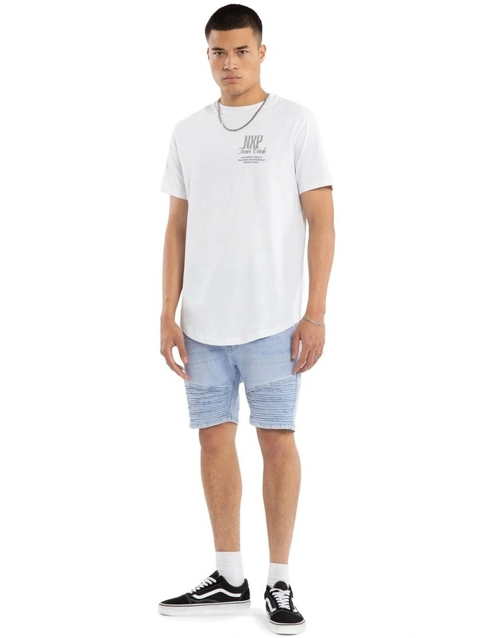 Dynamic Dual Curved Tee in White image 6