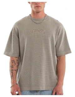 Scars Waffle Street Tee in Beige