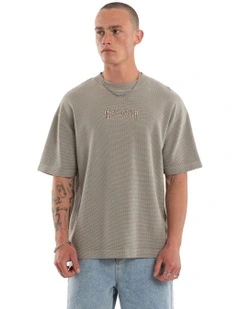 Scars Waffle Street Tee in Beige