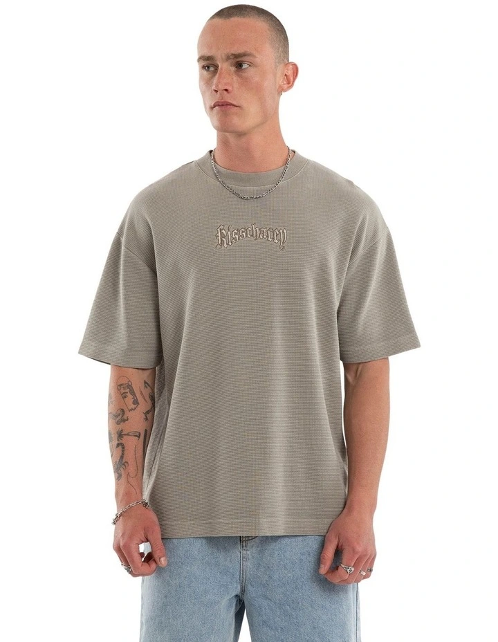 Scars Waffle Street Tee in Beige image 1